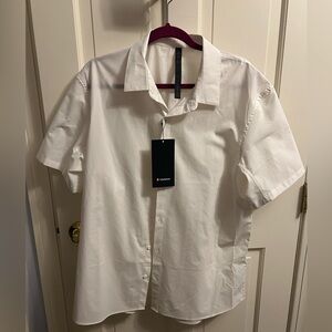 Lululemon Down to the Wire SS Shirt Classic White Size XXL NWT